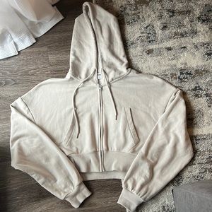 Garage cropped full-zip hoodie